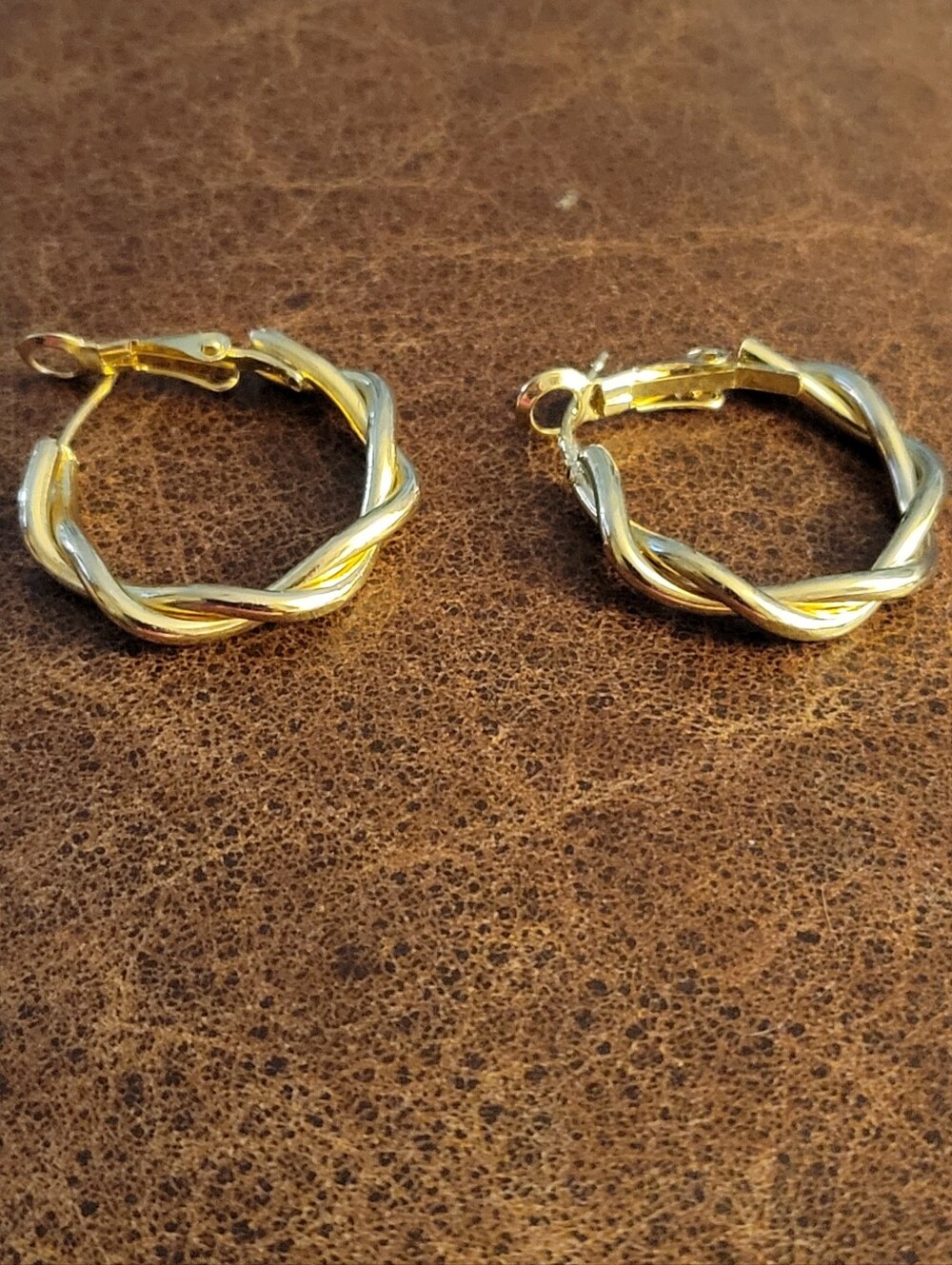 Gold-Tone Twisted Hoop Earrings - Women Jewelry